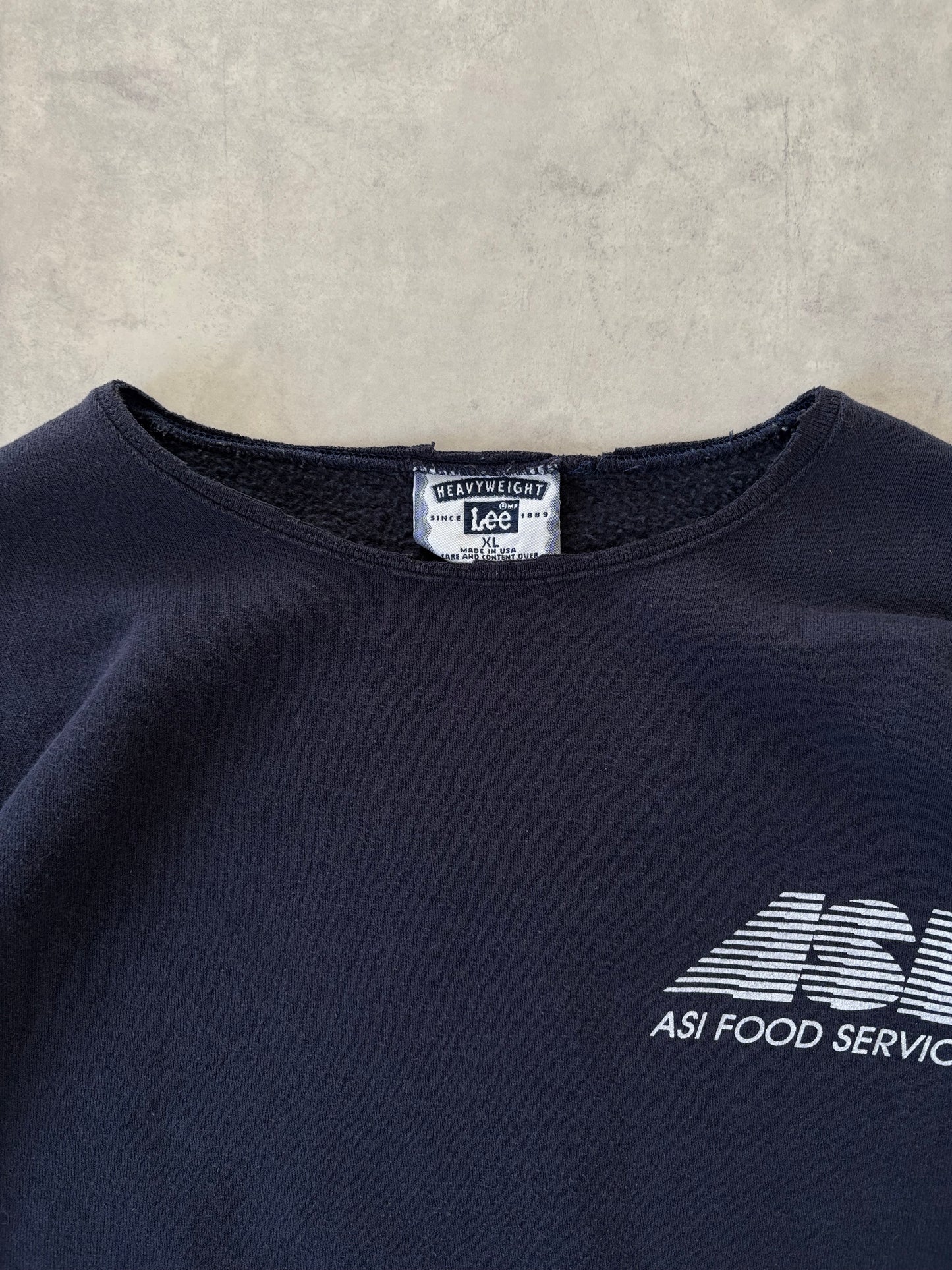 90s Lee クルーネックスウェット Made in USA（ネイビー）