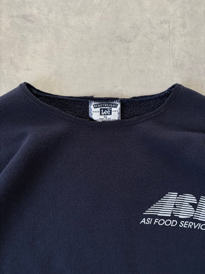 90s Lee クルーネックスウェット Made in USA（ネイビー）