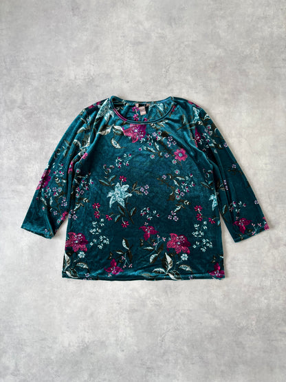 エメラルドグリーンベロアトップス