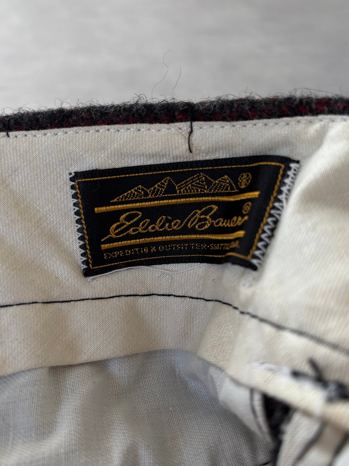 〈Deadstock〉80-90s Eddie Bauer ウールパンツ（グレー / ストライプ）