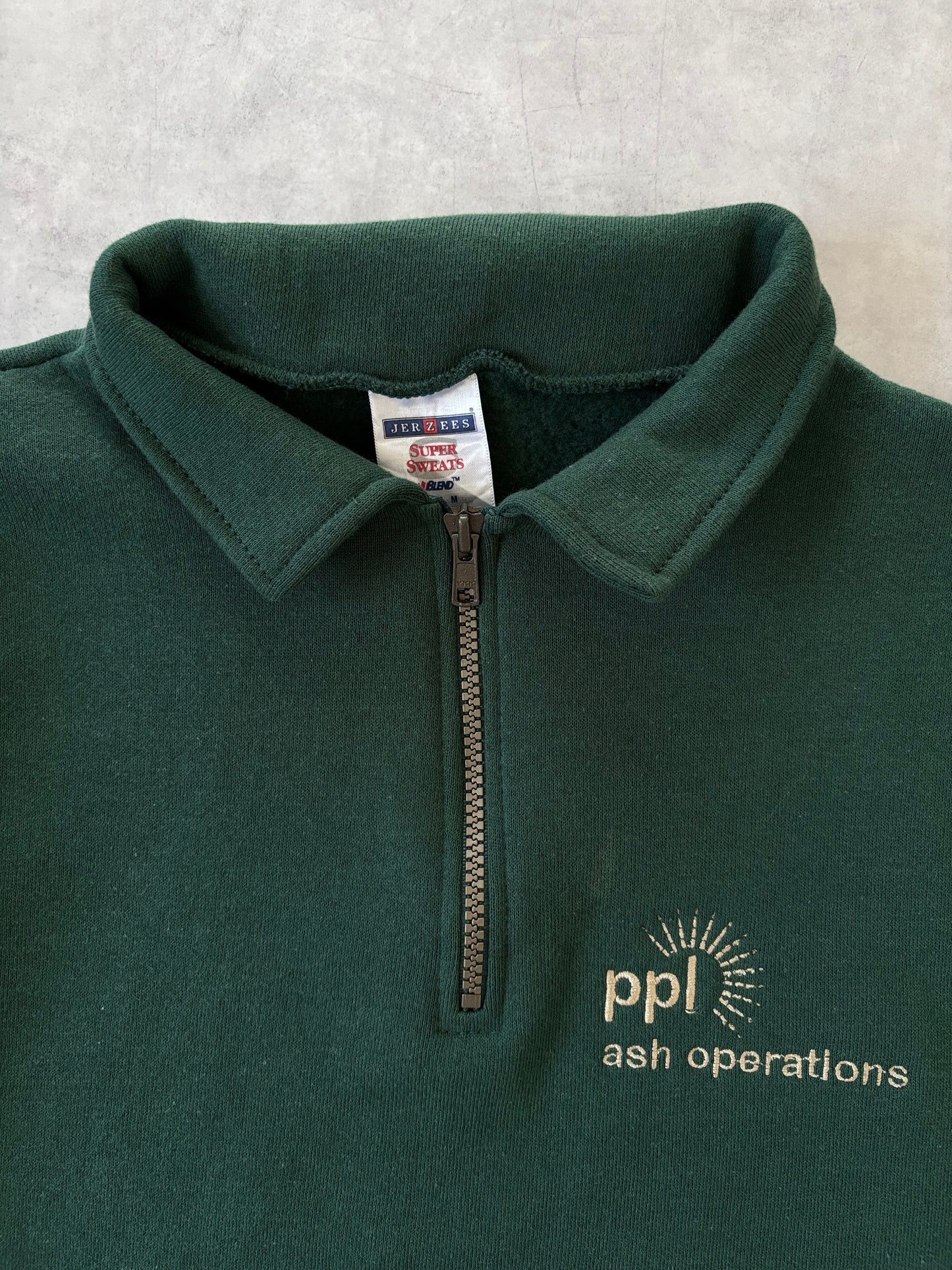 90〜00s / ハーフジップスウェット グリーン