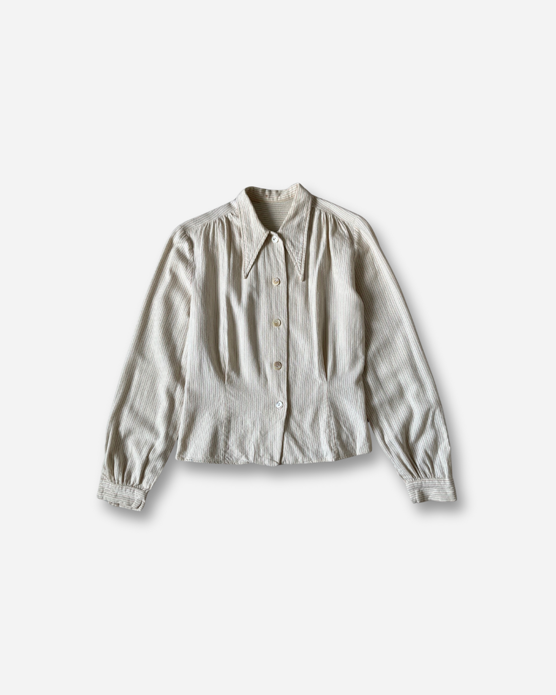 50–60s ストライプシャツ（生成り）