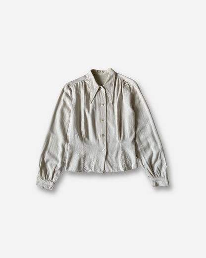 50–60s ストライプシャツ（生成り）