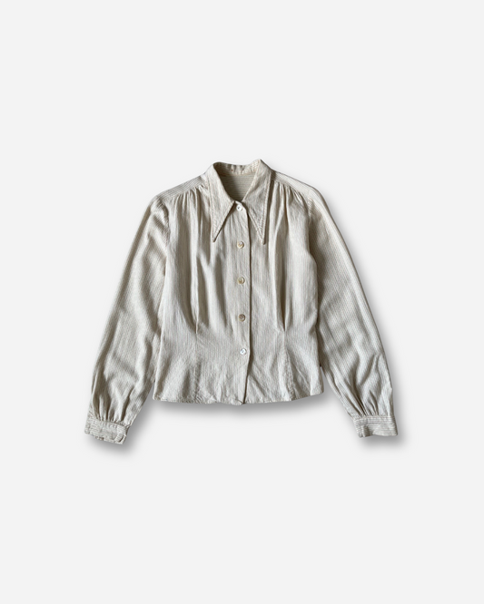 50–60s ストライプシャツ（生成り）