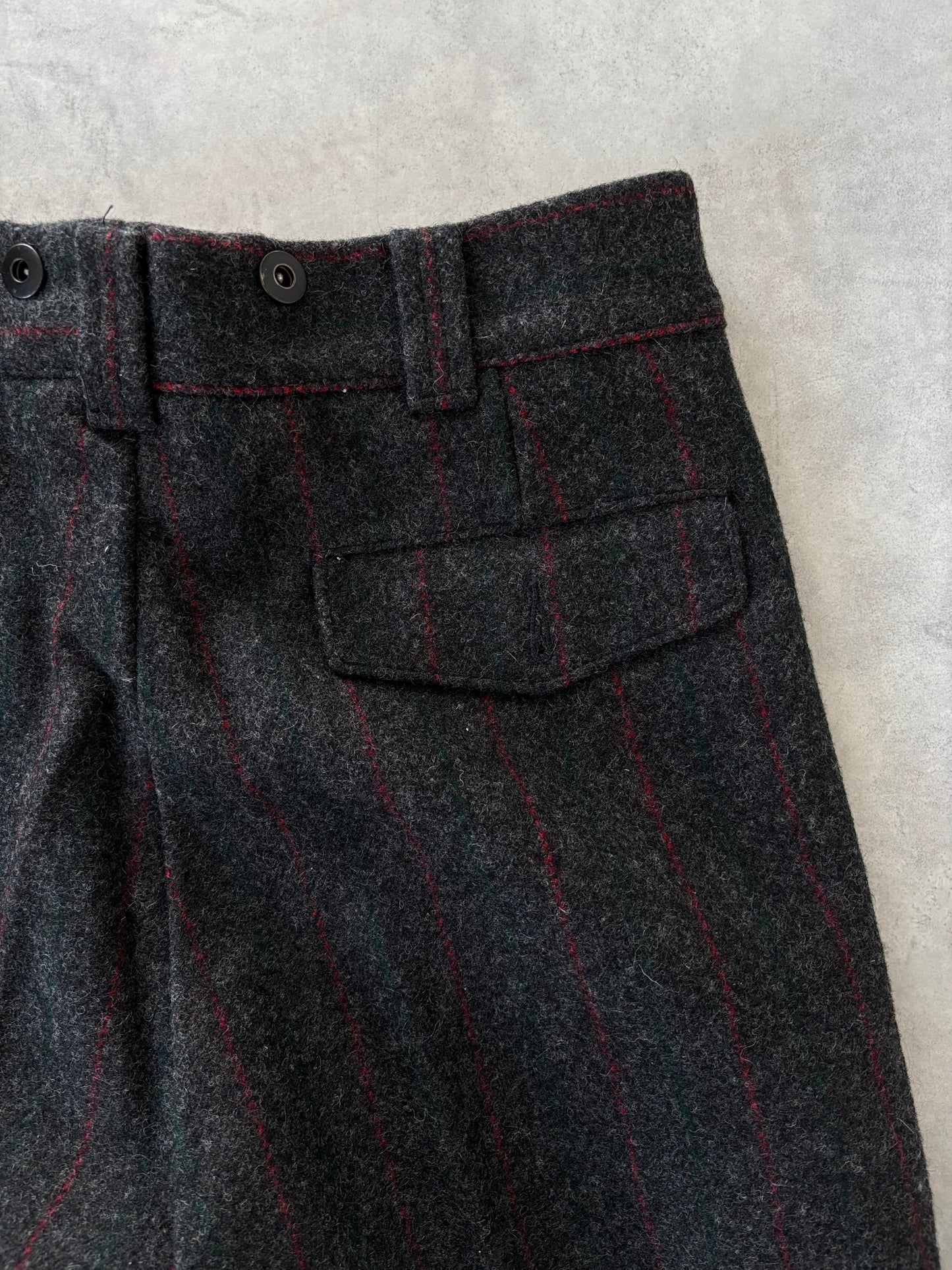 〈Deadstock〉80-90s Eddie Bauer ウールパンツ（グレー / ストライプ）