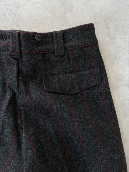 〈Deadstock〉80-90s Eddie Bauer ウールパンツ（グレー / ストライプ）