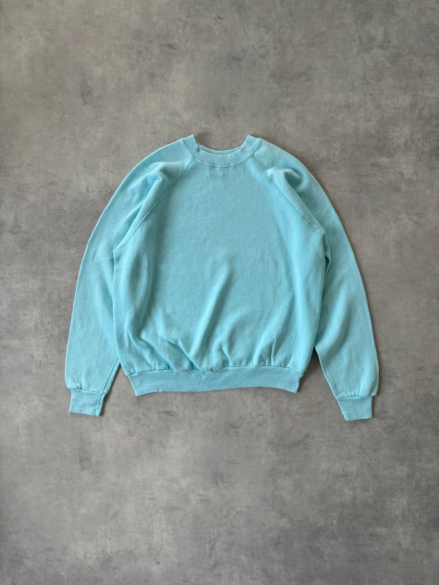 90s TULTEX ラグランスリーブスウェット Made in USA（ターコイズブルー）