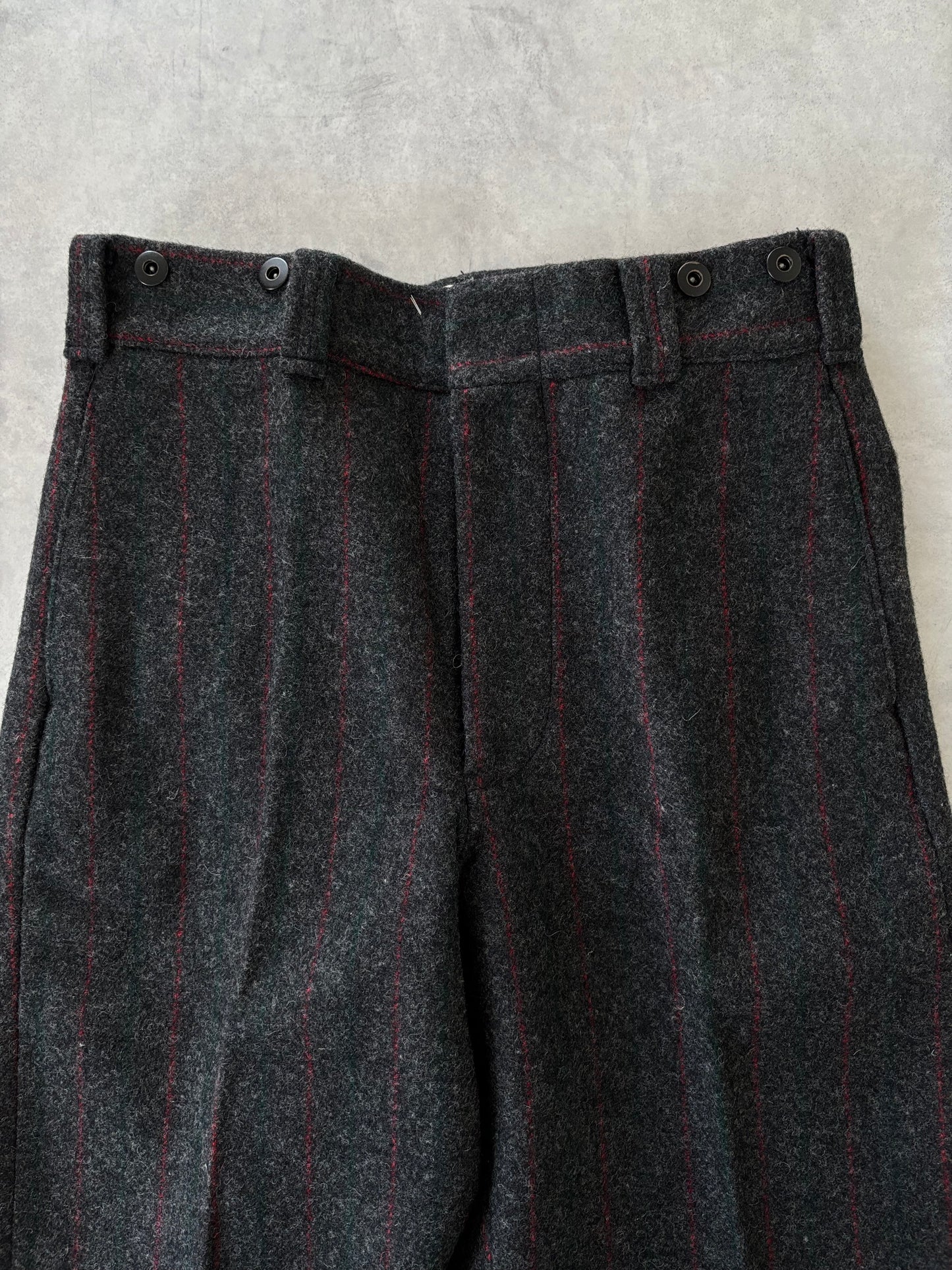 〈Deadstock〉80-90s Eddie Bauer ウールパンツ（グレー / ストライプ）