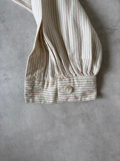 50–60s ストライプシャツ（生成り）