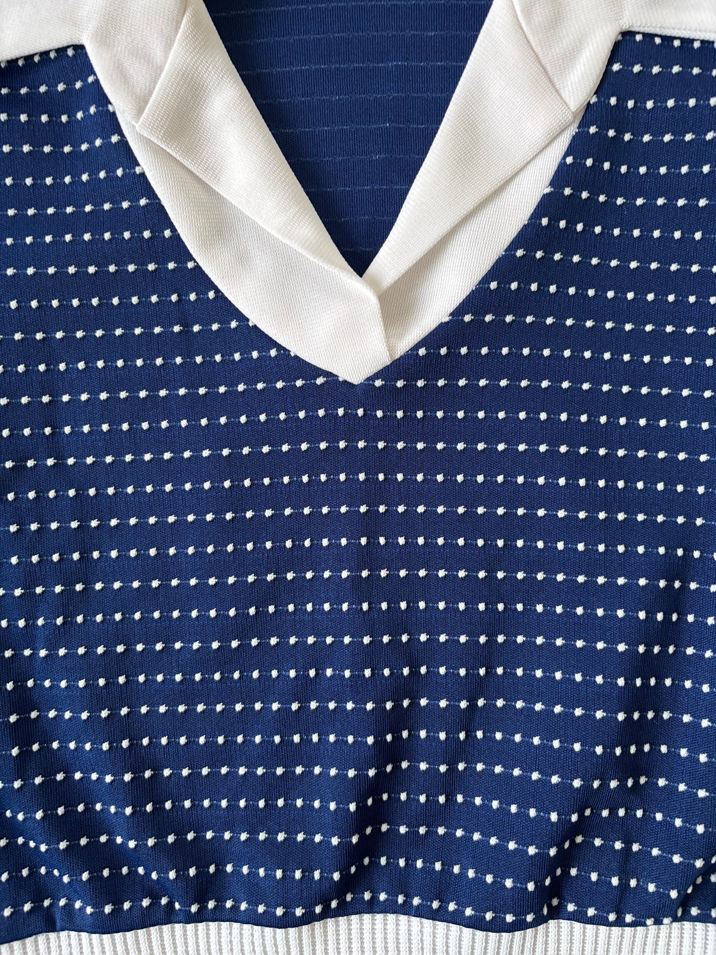 60-70s Montgomery Ward ドットプルオーバー（ネイビー）