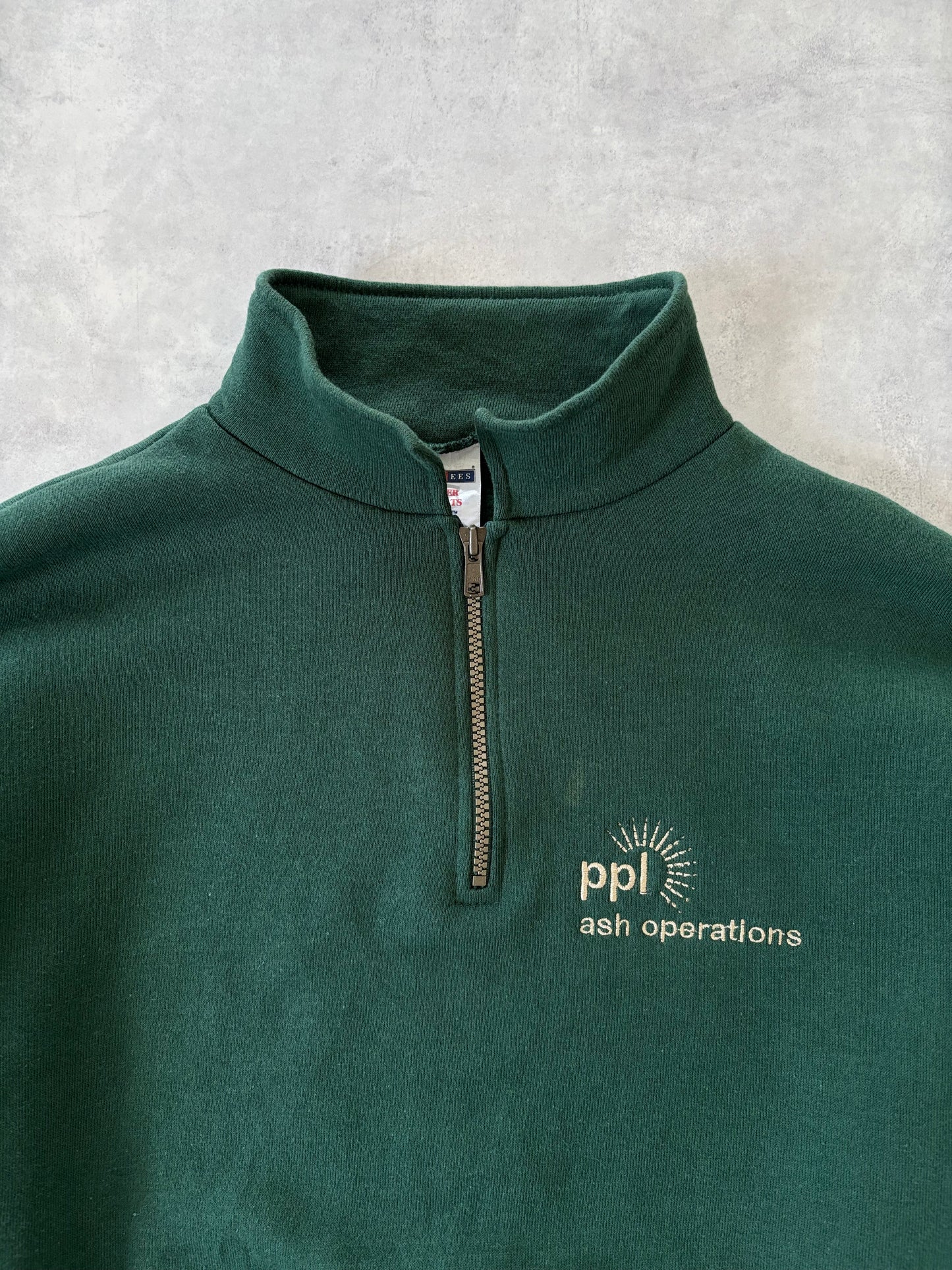 90〜00s / ハーフジップスウェット グリーン