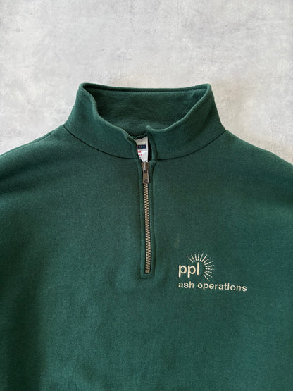 90〜00s / ハーフジップスウェット グリーン