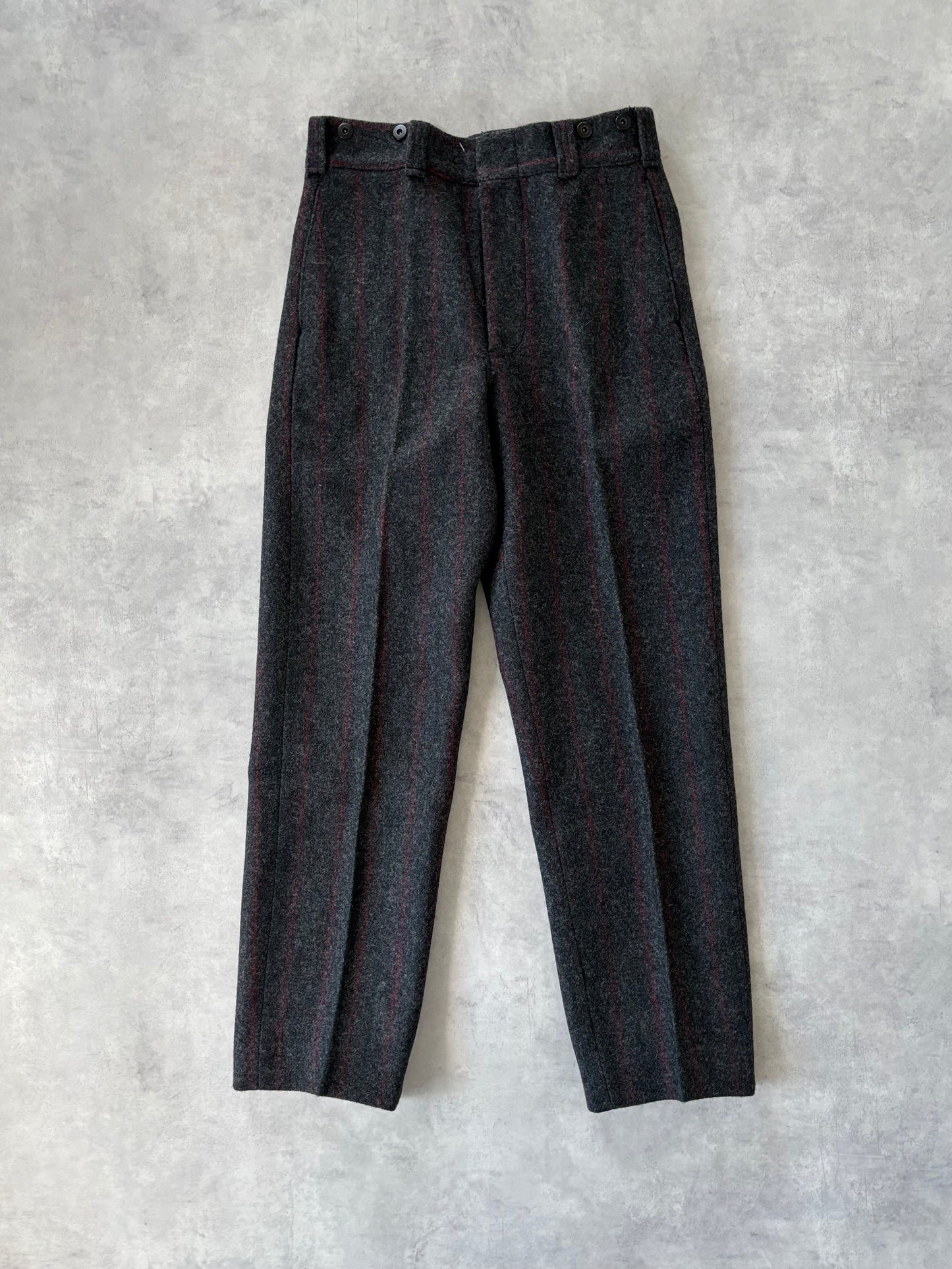 〈Deadstock〉80-90s Eddie Bauer ウールパンツ（グレー / ストライプ）