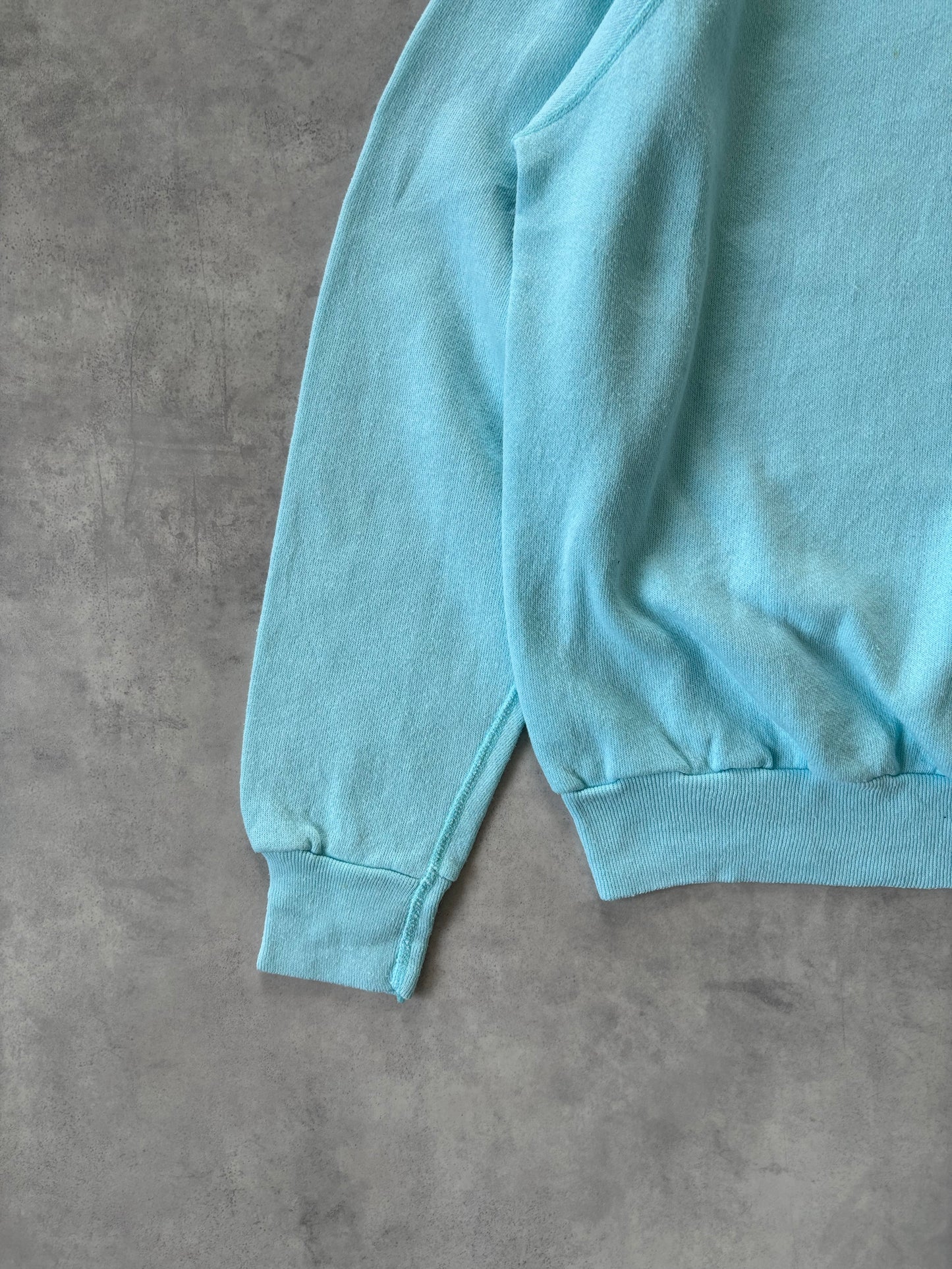 90s TULTEX ラグランスリーブスウェット Made in USA（ターコイズブルー）