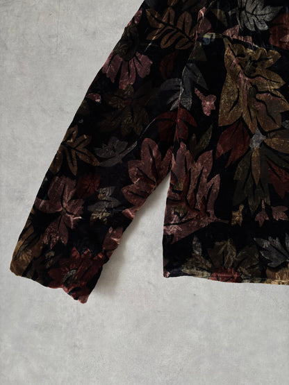 ベロアジャケット / フラワー＆リーフ