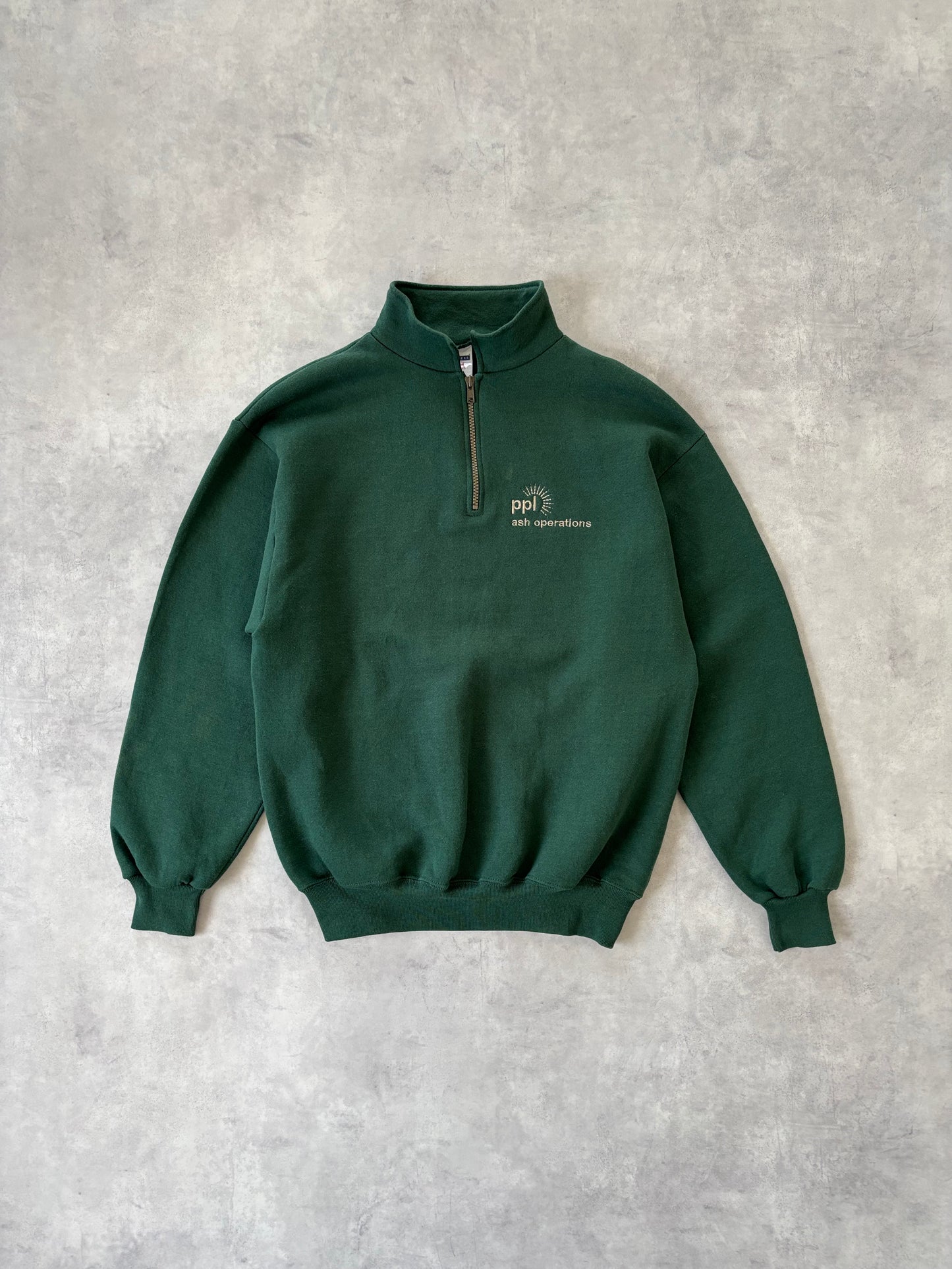 90〜00s / ハーフジップスウェット グリーン