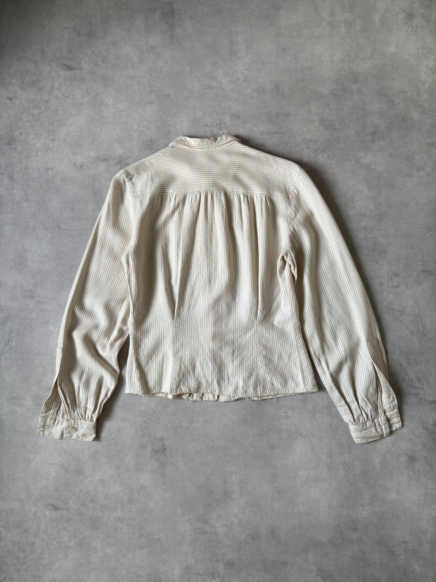 50–60s ストライプシャツ（生成り）