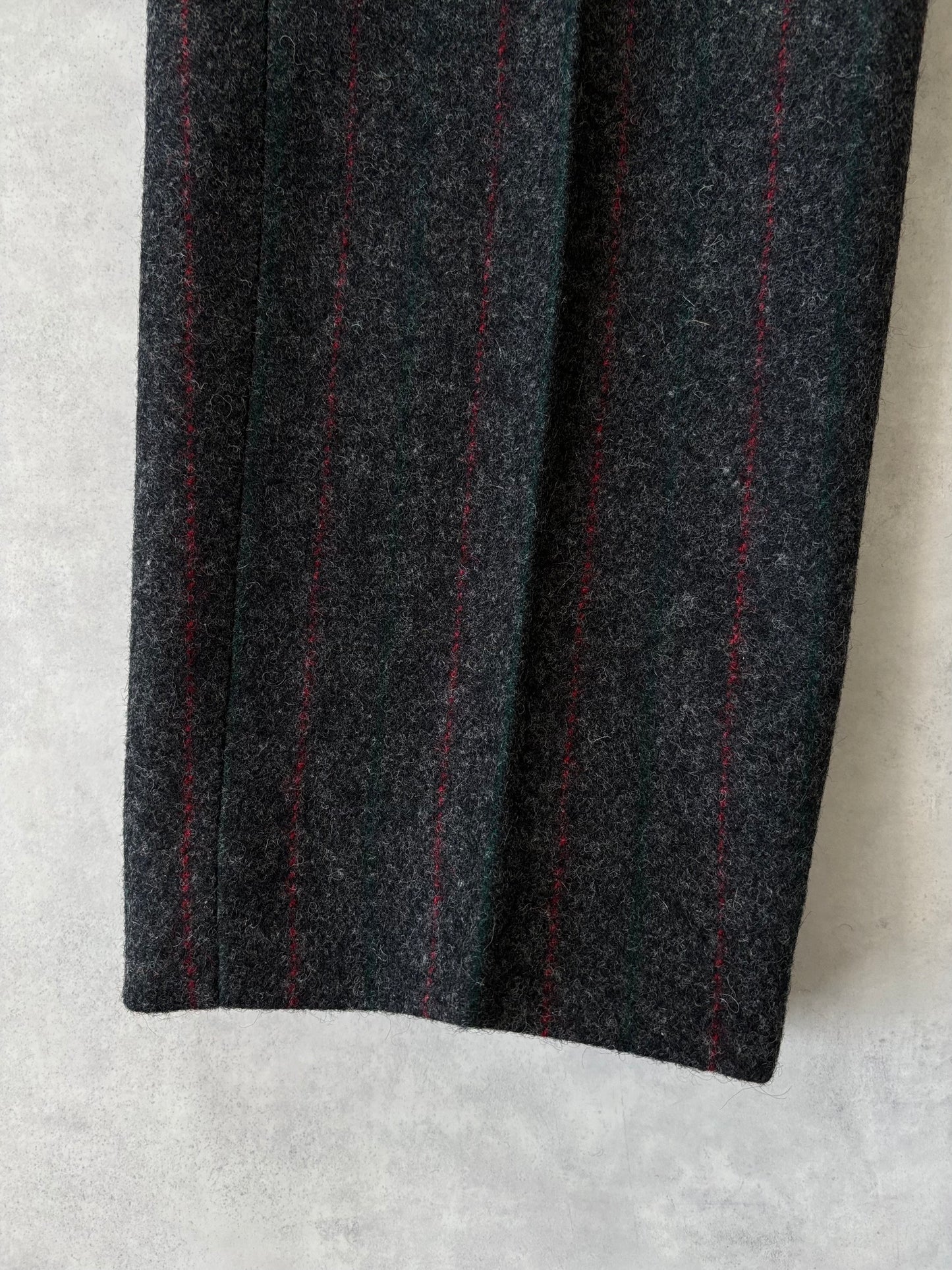 〈Deadstock〉80-90s Eddie Bauer ウールパンツ（グレー / ストライプ）