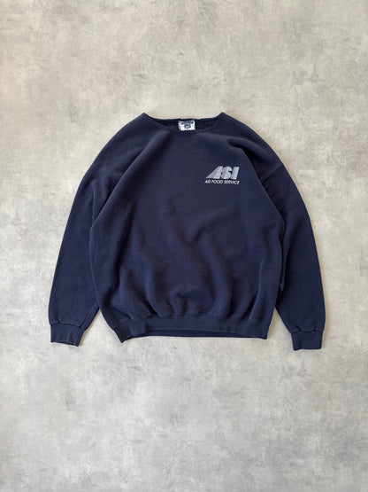 90s Lee クルーネックスウェット Made in USA（ネイビー）