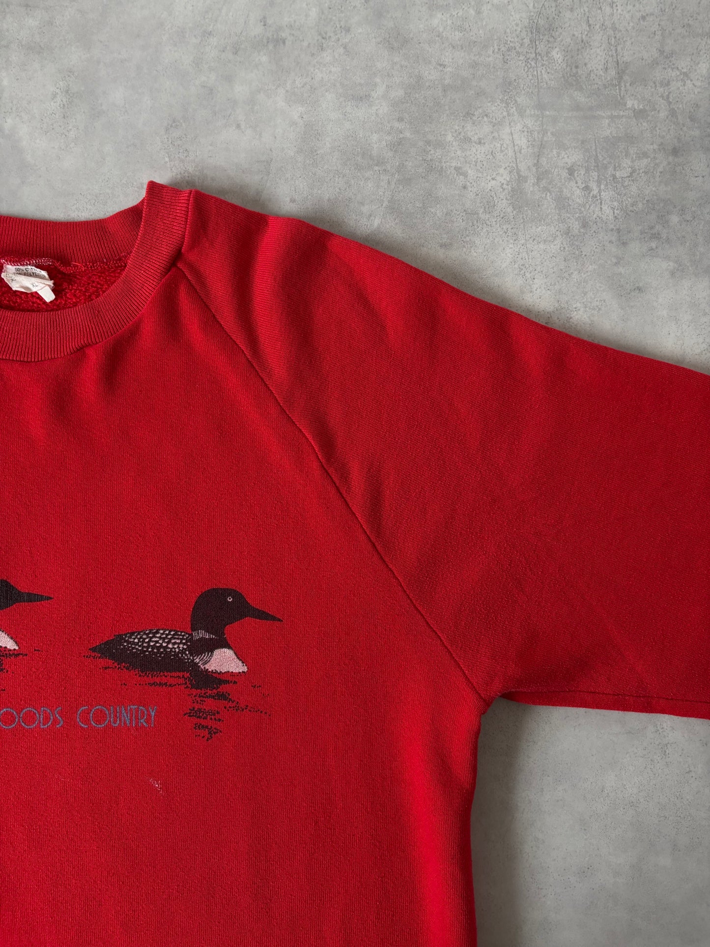 90s Hanes ラグランスリーブスウェット（レッド）