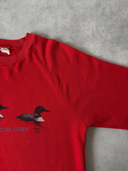 90s Hanes ラグランスリーブスウェット（レッド）