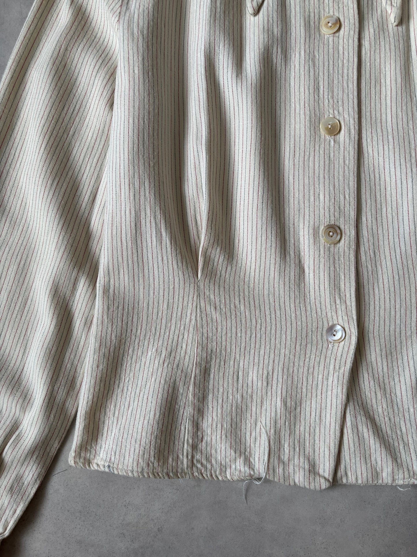 50–60s ストライプシャツ（生成り）