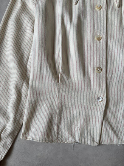 50–60s ストライプシャツ（生成り）
