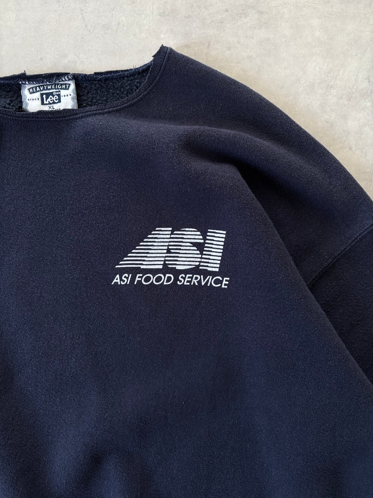 90s Lee クルーネックスウェット Made in USA（ネイビー）