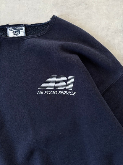 90s Lee クルーネックスウェット Made in USA（ネイビー）