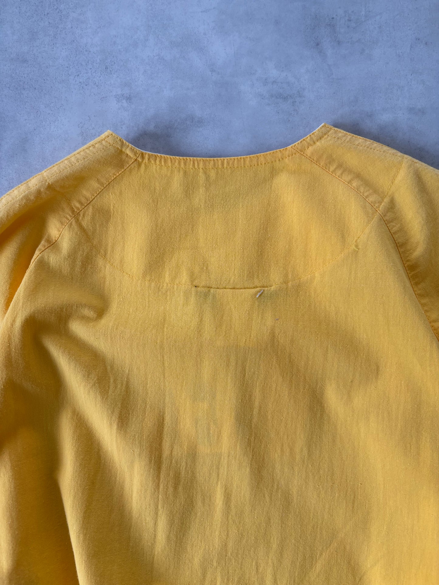 〈Deadstock〉90s LONDON FOG コットンプルオーバー Made in Canada（イエロー）