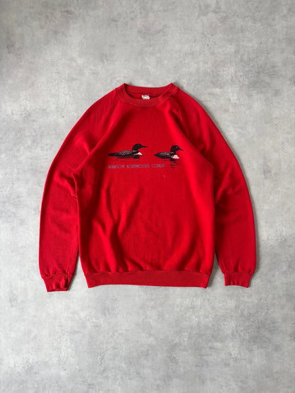 90s Hanes ラグランスリーブスウェット（レッド）