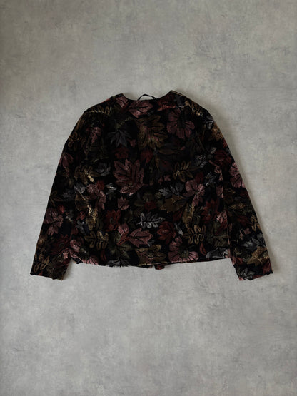 ベロアジャケット / フラワー＆リーフ