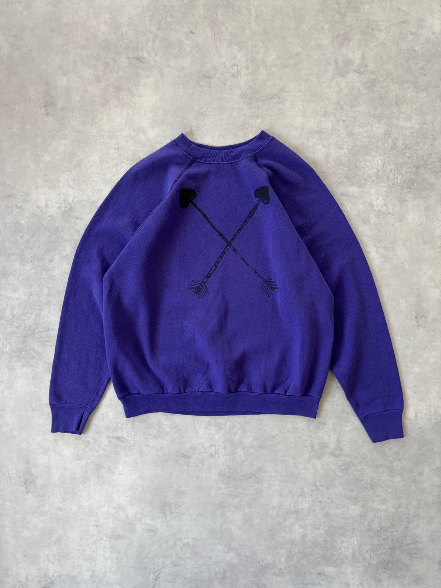 90s TULTEX ラグランスリーブスウェット Made in USA（パープル）