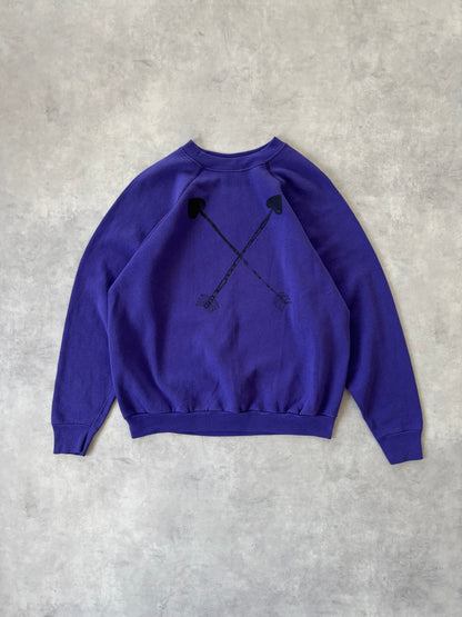 90s TULTEX ラグランスリーブスウェット Made in USA（パープル）