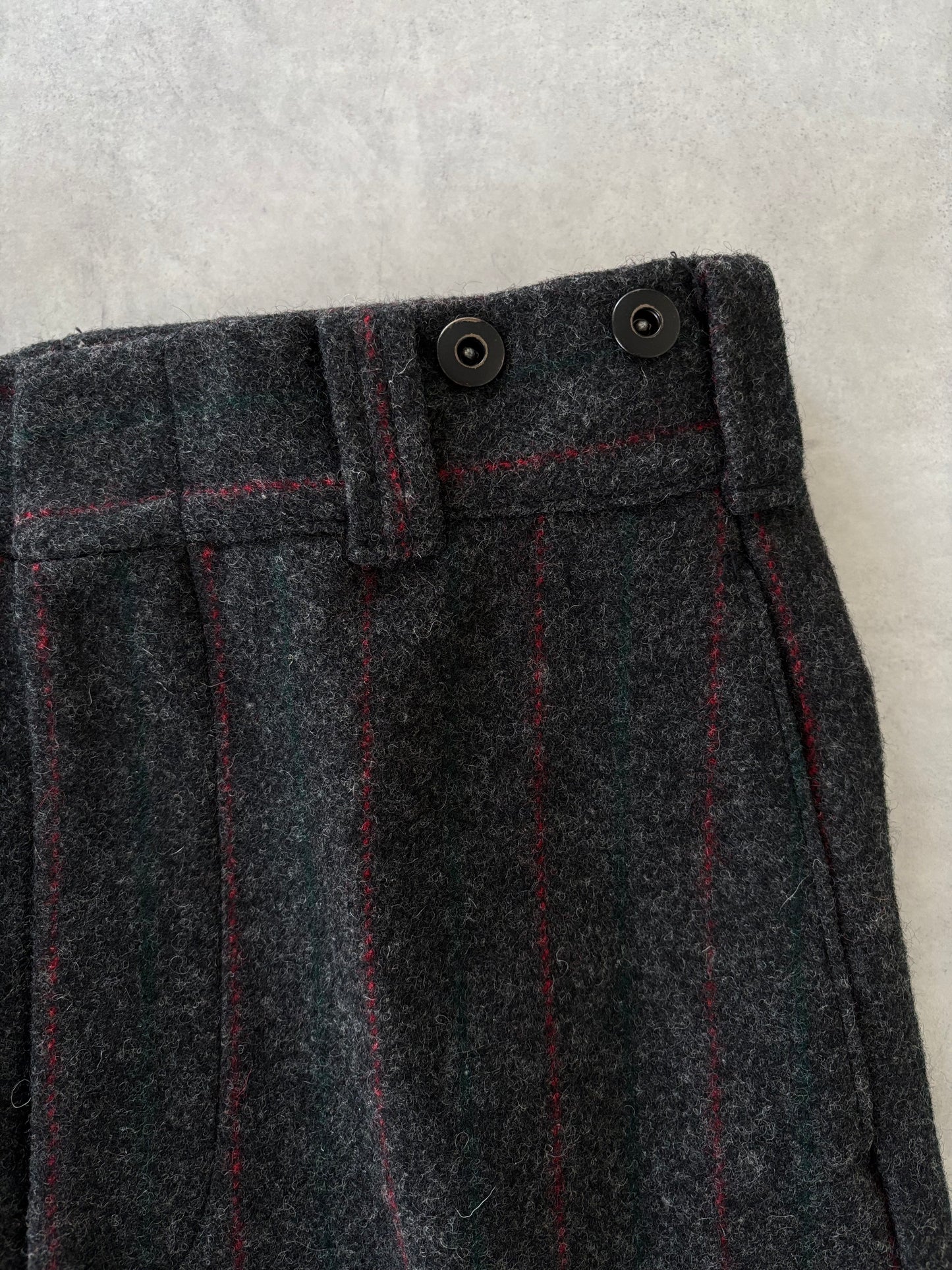 〈Deadstock〉80-90s Eddie Bauer ウールパンツ（グレー / ストライプ）