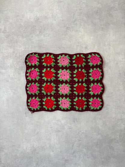 ハンドニットマット（ワインレッド）