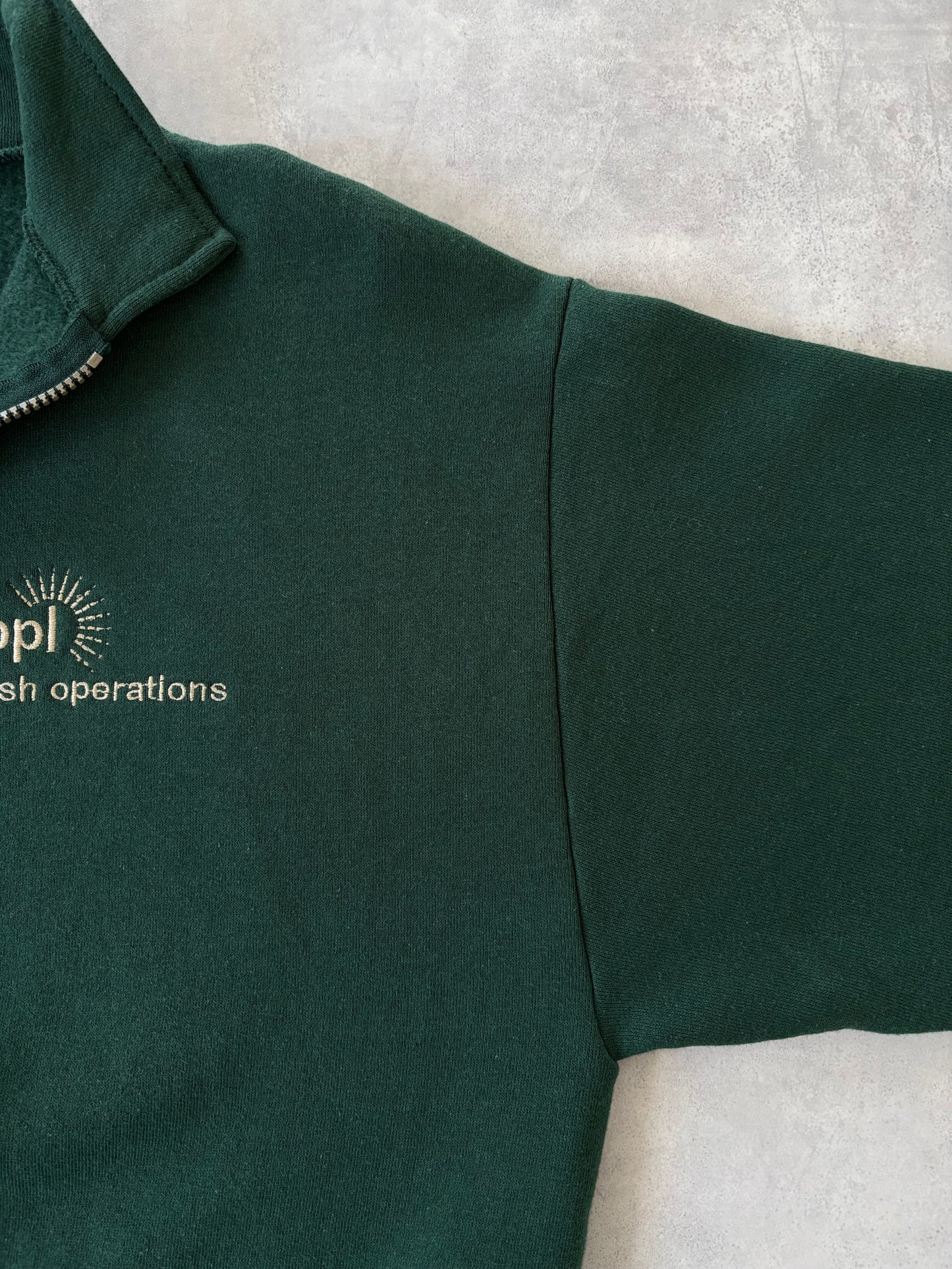 90〜00s / ハーフジップスウェット グリーン