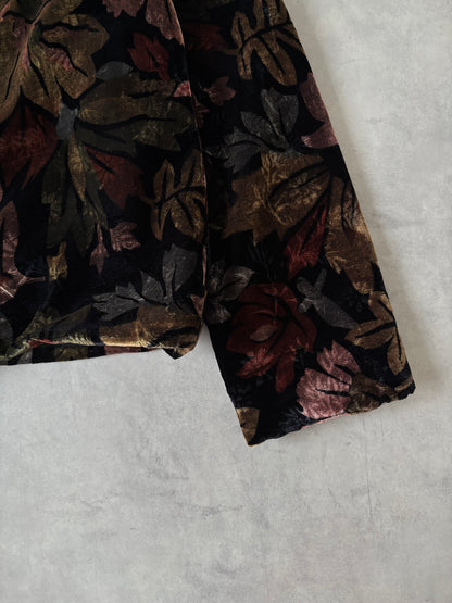 ベロアジャケット / フラワー＆リーフ