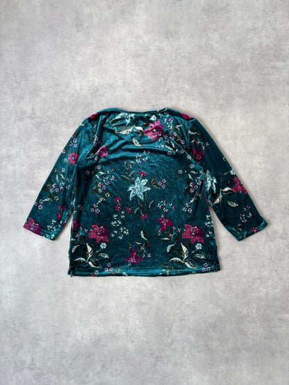 エメラルドグリーンベロアトップス