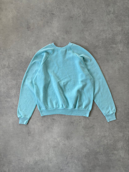 90s TULTEX ラグランスリーブスウェット Made in USA（ターコイズブルー）