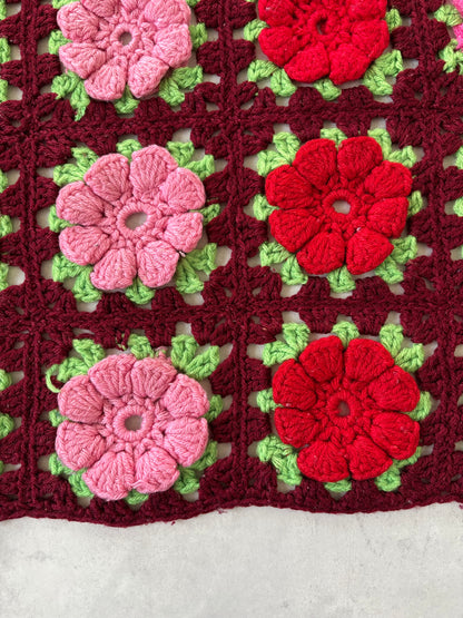 ハンドニットマット（ワインレッド）