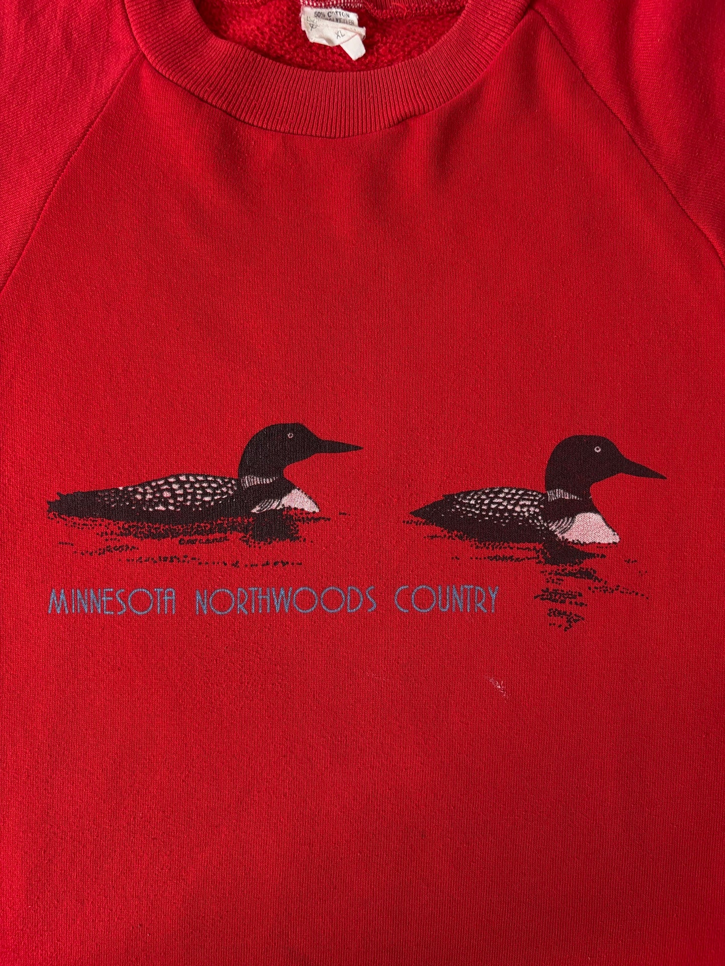 90s Hanes ラグランスリーブスウェット（レッド）